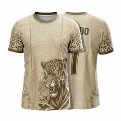 Next Print Desert Leopard Sports Jersey – Custom Name & Number | Kids, Men, Women Sizes 2Y to 4XL | Football, Cricket, E-Sports Jersey | Breathable Fabric | Premium Sublimation Print Beige