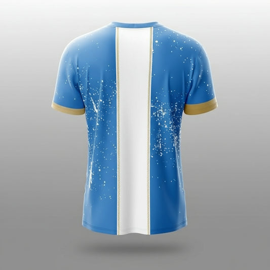 Next Print Argentina Concept Jersey Messi Football Club Jersey 2024 AC-1, Light Blue and White Edition, Customized and Personalized with Your Name and Number, for Kids, Men, and Women.