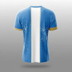 Next Print Argentina Concept Jersey Messi Football Club Jersey 2024 AC-1, Light Blue and White Edition, Customized and Personalized with Your Name and Number, for Kids, Men, and Women.