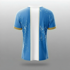 Next Print Argentina Concept Jersey Messi Football Club Jersey 2024 AC-1, Light Blue and White Edition, Customized and Personalized with Your Name and Number, for Kids, Men, and Women.