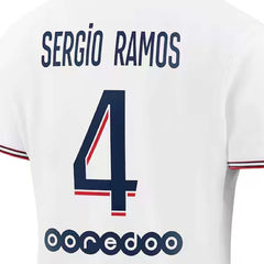 Next PrintSergio Ramos Jersey 4 Number Paris Club Team Old Football Jerseys Club Men's Away