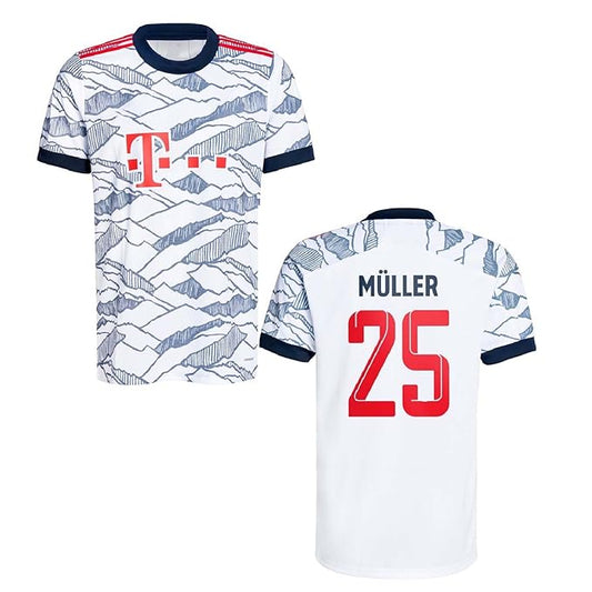 Next Print  Muller Jersey New Club 25 Number Football Jerseys Men's Away