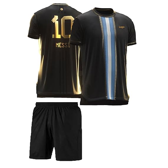 NextPrint Messi #10 Argentina Home Jersey Set – Football Kit with Shorts for Kids, Boys & Men