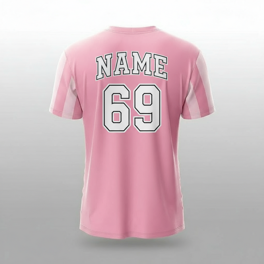 Next Print 25/26 Pink Personalized Home Football Jersey | Custom Name & Number Fan Team Shirt | Lightweight Dry-Fit Unisex Event Sports Top Men Women Kids | Group Gifting Comfort Kit India