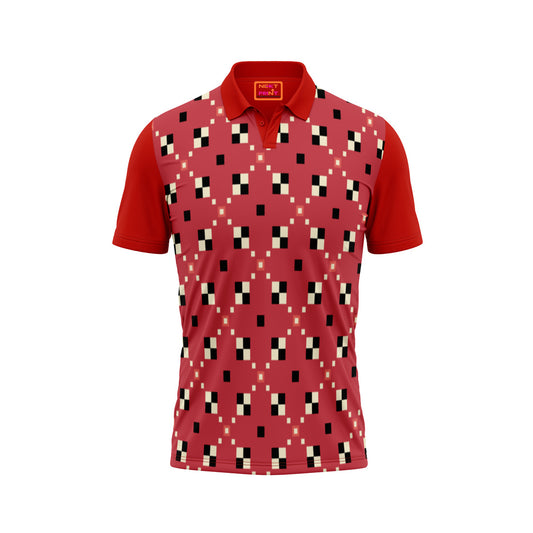 Red Polo Neck Half Sleeve T Shirt NextprintrA134