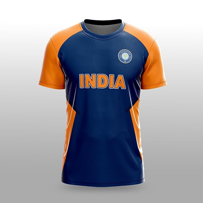 NextPrint India World Cup Jersey Collection CWC 2019 (ORANGE) | Customised Cricket Jersey with Name & Number | Sizes 2Y to 4XL | Men, Women & Kids | Breathable Sportswear for Fans T-Shirt