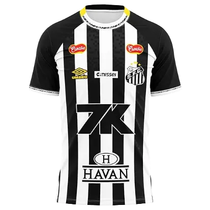 NextPrint Santos FC 2025/26 Home Black & White Football Jersey – Premium Shirt for Kids & Men