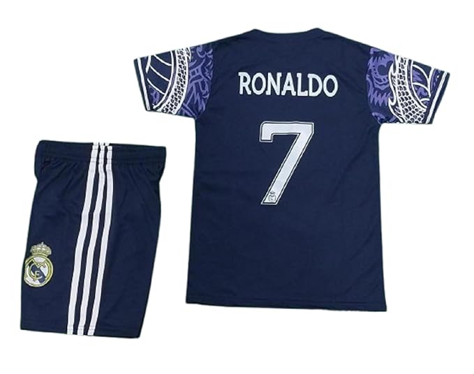 Next Print Blue Dragon Print 07 Football Jersey Set for Kids – Custom Name & Number | Premium Dry-Fit Kit | NextPrint India