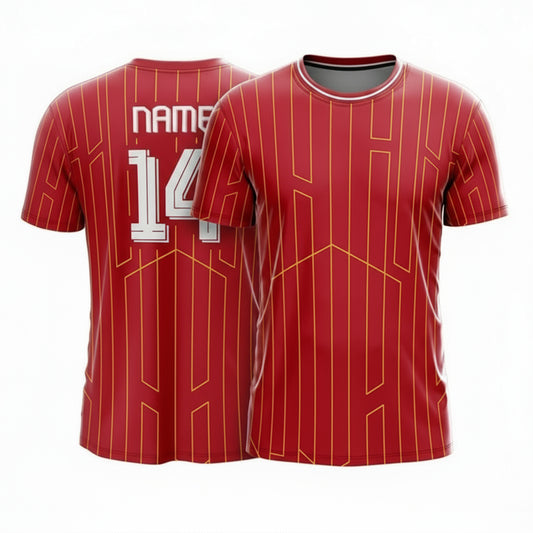 Next Print Liverpool 2024-25 Home Football Jersey | Personalized Red Team Supporter Shirt Custom Name & Number | Lightweight Dry-Fit Premier League Fanwear for Men, Women, Kids | Club Gifting Soccer Top India