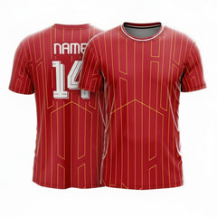 Next Print Liverpool 2024-25 Home Football Jersey | Personalized Red Team Supporter Shirt Custom Name & Number | Lightweight Dry-Fit Premier League Fanwear for Men, Women, Kids | Club Gifting Soccer Top India