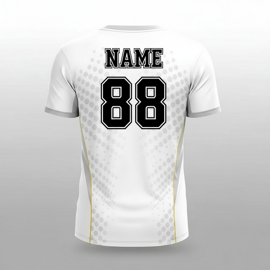 Next Print 2025/26 Personalized Home Football Jersey | Custom Name & Number Club Team Fan Shirt | Lightweight Dry-Fit Unisex Sportswear Men Women Kids | Group Gifting Summer Sports Top India White