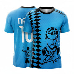 Next Print Messi Football Jersey 2024-25 | Fan Club Personalized Custom Name & Number Soccer Shirt | Dry-Fit Lightweight Messi Supporter T-Shirt for Boys, Men | Unisex Messi Fanwear India