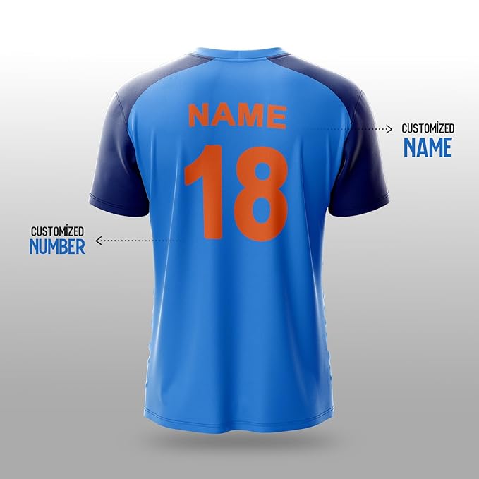 NextPrint India World Cup Jersey Collection CWC T20 2022 | Customised Cricket Jersey with Name & Number | Sizes 2Y to 4XL | Men, Women & Kids | Breathable Sportswear for Fans T-Shirt