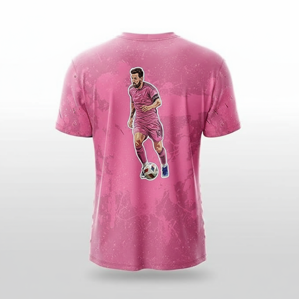 Next Print 2024 Custom Pink Supporter Jersey Personalized Name & Number Dry-Fit Sports T-Shirt for Men & Women Football & Fitness Teamwear Sizes 2Y to 4XL Red Breathable Fan Edition Jersey India