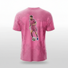 Next Print 2024 Custom Pink Supporter Jersey Personalized Name & Number Dry-Fit Sports T-Shirt for Men & Women Football & Fitness Teamwear Sizes 2Y to 4XL Red Breathable Fan Edition Jersey India