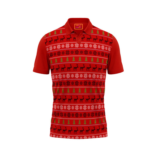 Red Polo Neck Half Sleeve T Shirt NextprintrA151