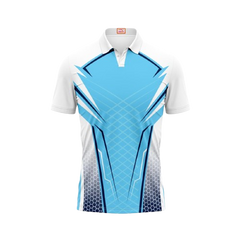 Next Print Customized Polo Neck White Jersey NPTS69