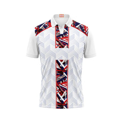 Next Print Customized Polo Neck White Jersey NPTS71