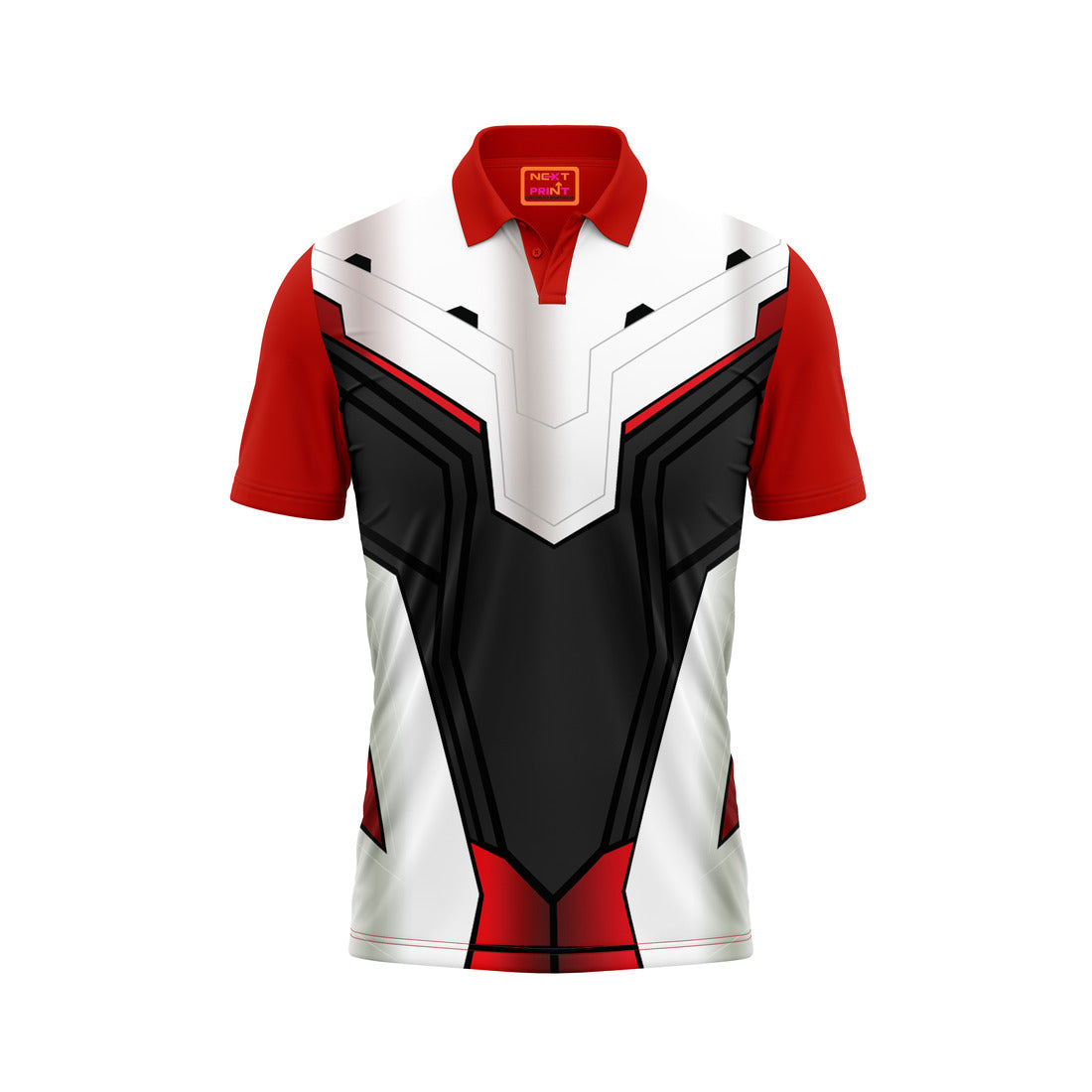 Red Polo Neck Half Sleeve T Shirt Nextprintr NP50000829