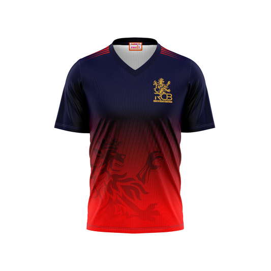 Next Print Customised Ipl Royal Challengers Bengaluru Printed V Neck 2025 Jersey.