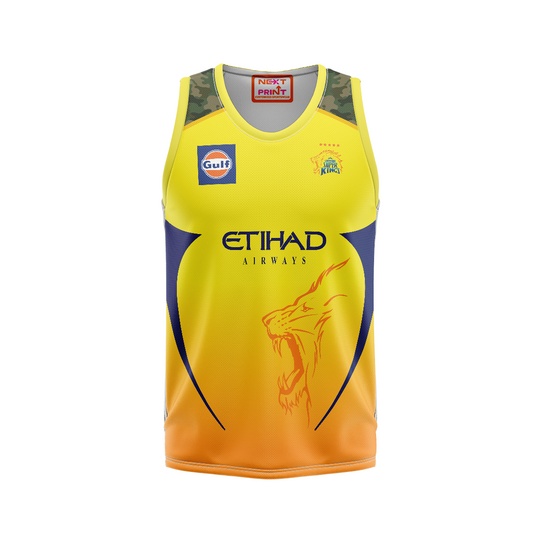 Next Print Customised Ipl Chennai Super Kings Basketball Printed Jersey.