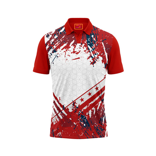 Red Polo Neck Half Sleeve T Shirt NextprintrA168