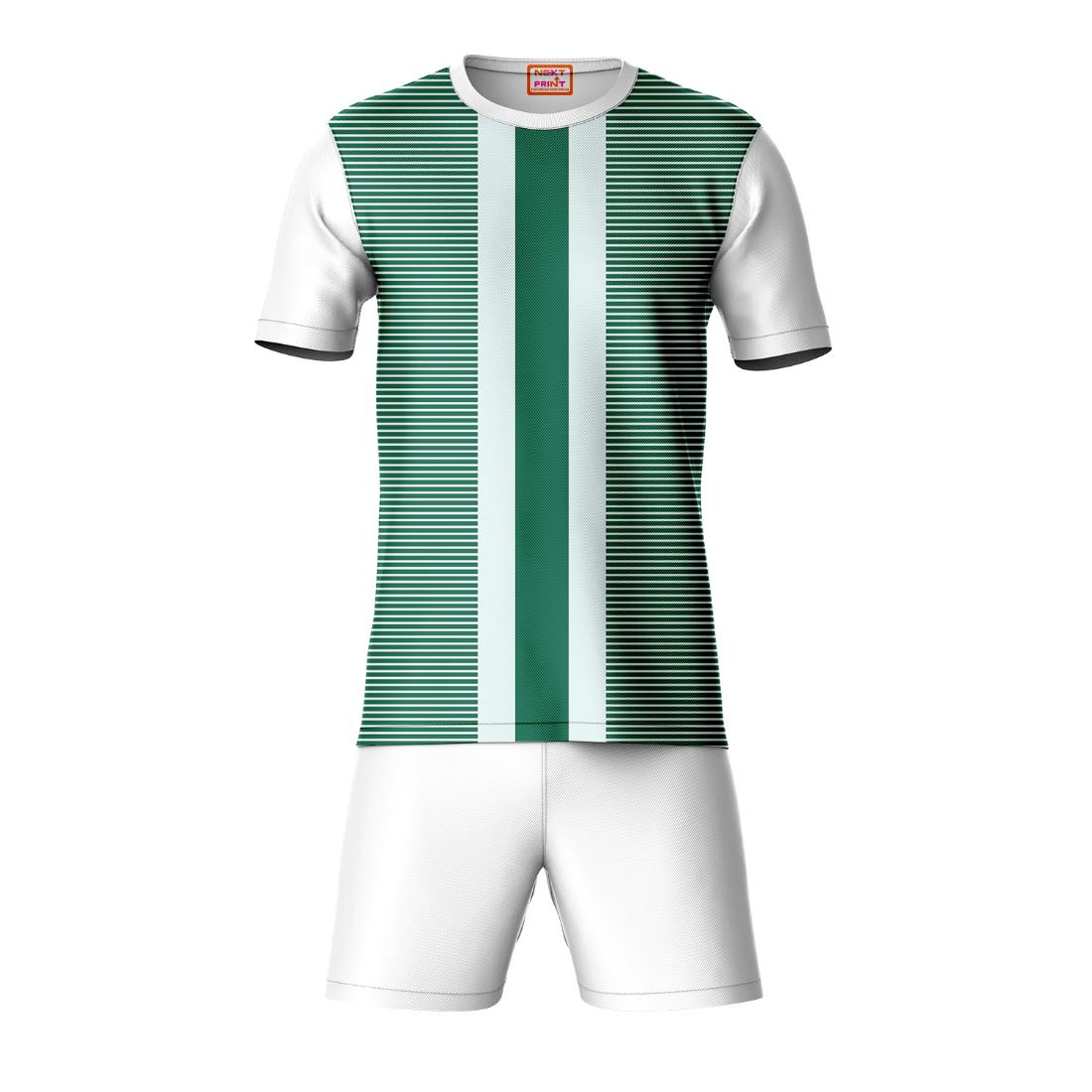 Next Print Round neck jersey white with shorts NPTS169