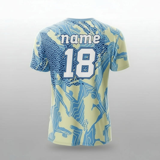 Next Print Shaolin Dragon Sports Jersey | Personalized Martial Arts Teamwear with Custom Name & Number | Sizes 2Y Kid to 4XL Lightweight Blue Eastern Dragon Football Cricket Fitness Shirt Men Women Kids India