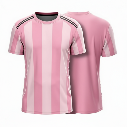 Next Print 25/26 Pink Personalized Home Football Jersey | Custom Name & Number Fan Team Shirt | Lightweight Dry-Fit Unisex Event Sports Top Men Women Kids | Group Gifting Comfort Kit India