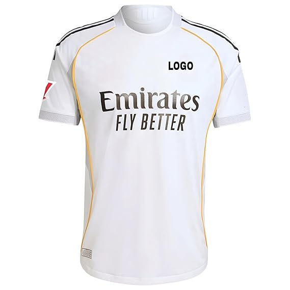 Next Print 2025/26 White Customized Football Jersey – Personalized Name & Number | Premium Dry-Fit Soccer T-Shirt for Men & Women | NextPrint India