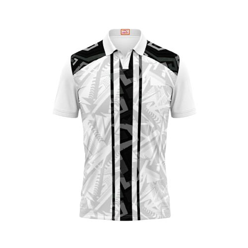 Next Print Customized Polo Neck White Jersey NPTS75