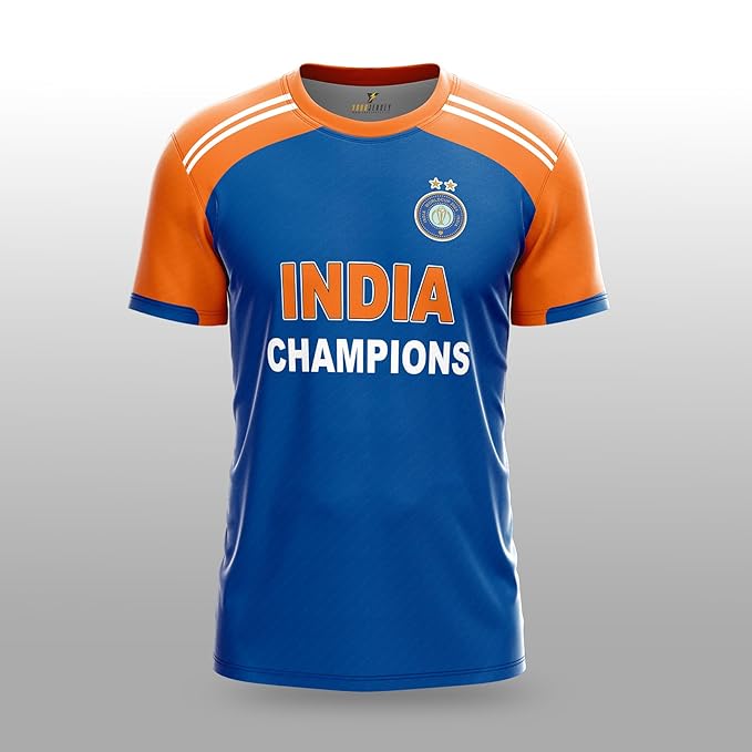 NextPrint India World Cup Jersey Collection CWC T20 2024 Champions | Customised Cricket Jersey with Name & Number | Sizes 2Y to 4XL | Men, Women & Kids | Breathable Sportswear for Fans T-Shirt