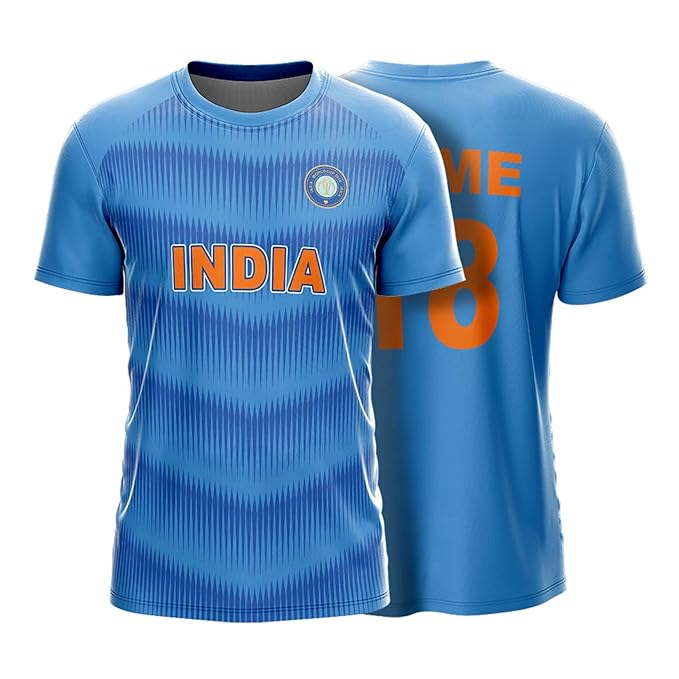NextPrint India World Cup Jersey Collection CWC 2015 | Customised Cricket Jersey with Name & Number | Sizes 2Y to 4XL | Men, Women & Kids | Breathable Sportswear for Fans T-Shirt (Copy) (Copy)