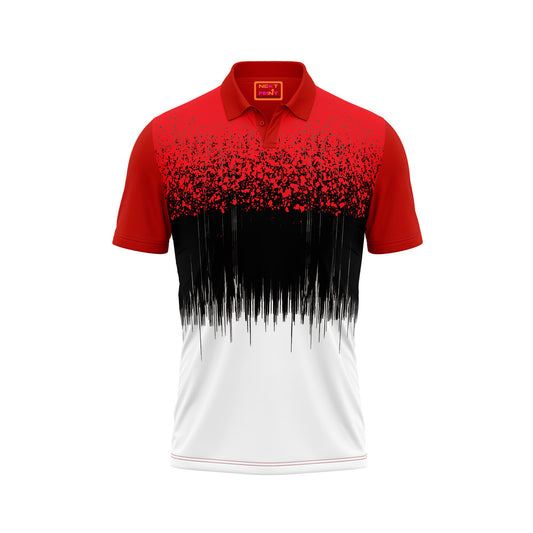 Red Polo Neck Half Sleeve T Shirt Nextprintr NP50000845