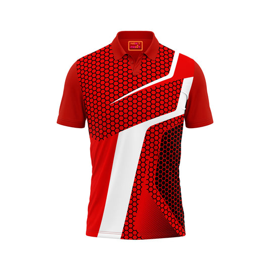 Red Polo Neck Half Sleeve T Shirt NextprintrA175