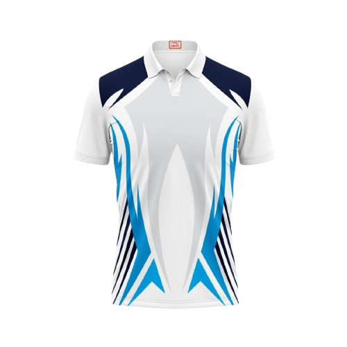 Next Print Customized Polo Neck White Jersey NPTS77