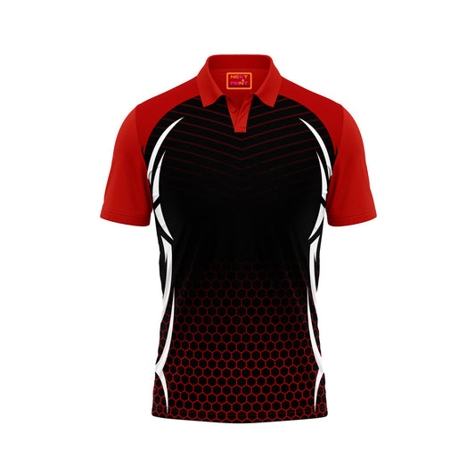 Red Polo Neck Half Sleeve T Shirt NextprintrA198