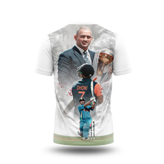 MS Dhoni Photo Printed T-Shirt.