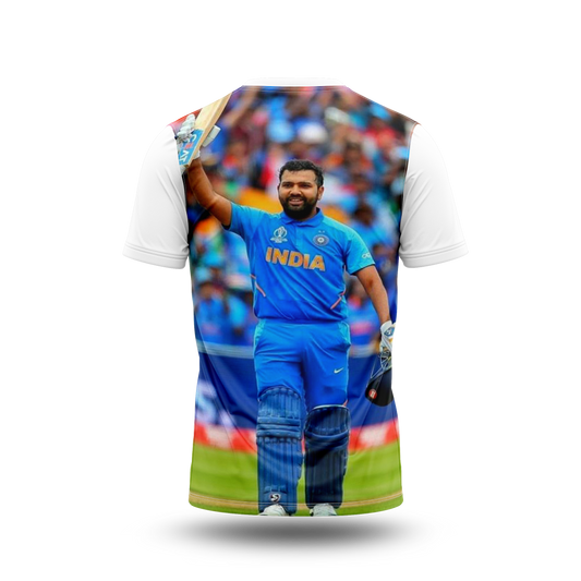 Rohit Sharma Photo Printed T-Shirt.