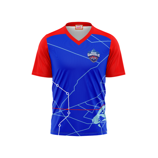 Next Print Ipl Delhi Capitals Printed V Neck Jersey