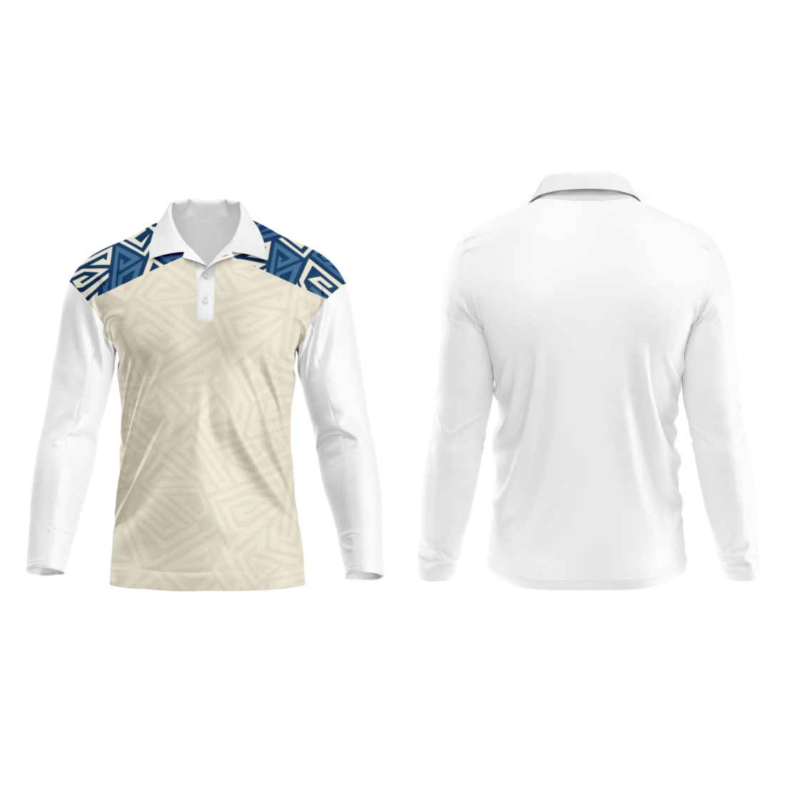 PRINTED ROUND NECK FULL WHITE