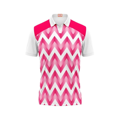 Next Print Customized Polo Neck White Jersey NPTS84