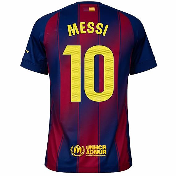NextPrint Barcelona Messi #10 Home Jersey – Blue & Red Striped Football Shirt