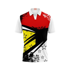 Next Print Customized Polo Neck White Jersey NPTS86