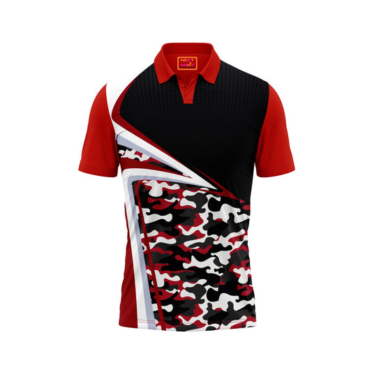 Red Polo Neck Half Sleeve T Shirt NextprintrB142