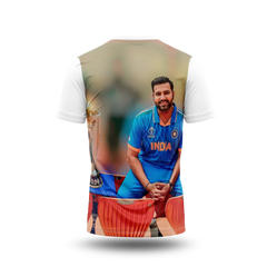 Rohit Sharma Photo Printed T-Shirt.