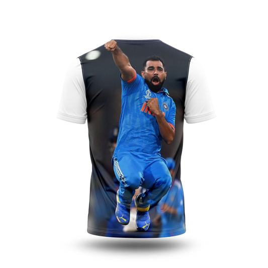 Mohammed Shami Photo Printed T-Shirt.