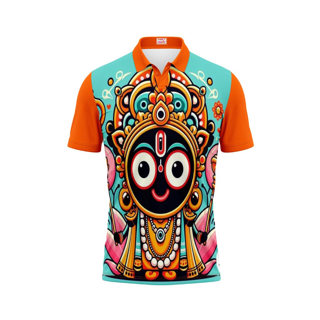 Next Print Puri Jagannath Photoprinted Tshirt Orange Colour Design 8