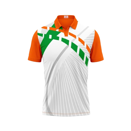 Next Print Polo Neck Printed Jersey Orange Design 8