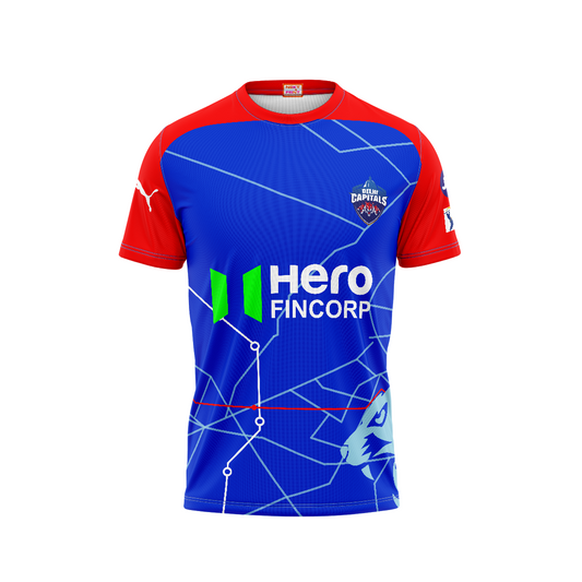 Next Print Ipl Delhi Capitals Printed Round Neck Jersey